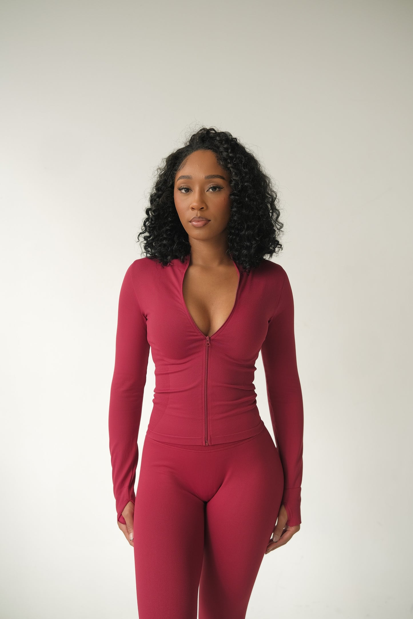 Burgundy Contour Jacket