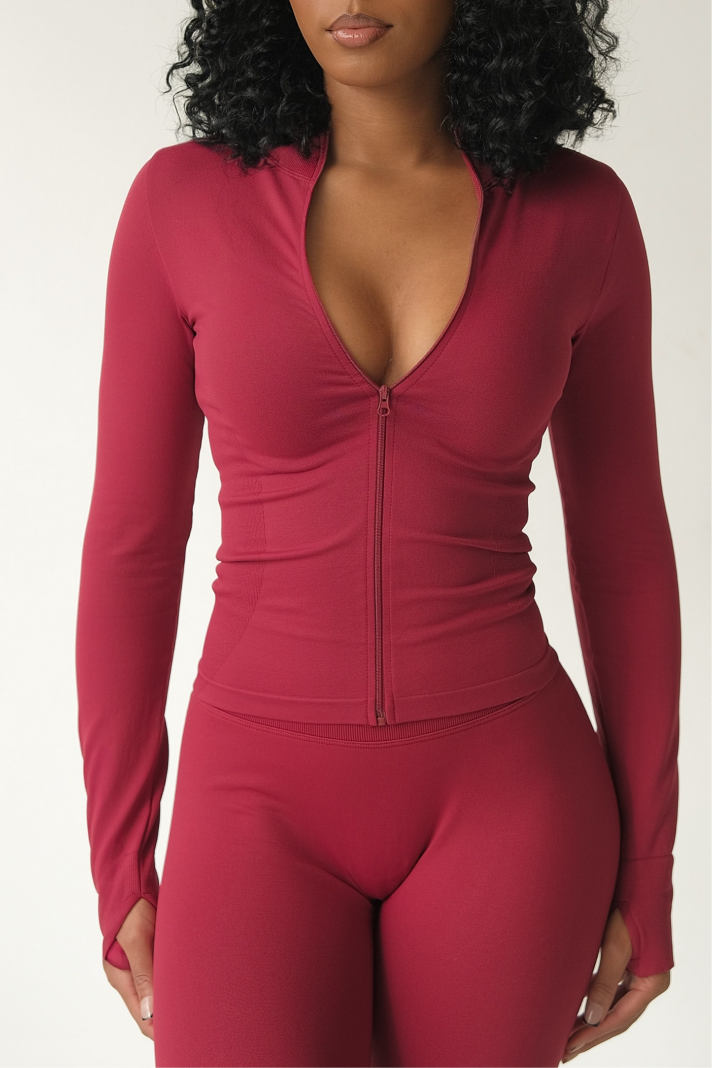 Burgundy Contour Jacket
